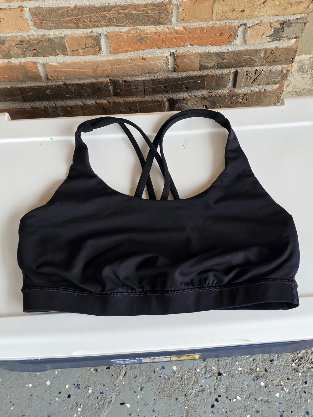 lululemon athletica Black Crisscross Strappy Sports Bra